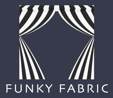 funky fabrics logo blue