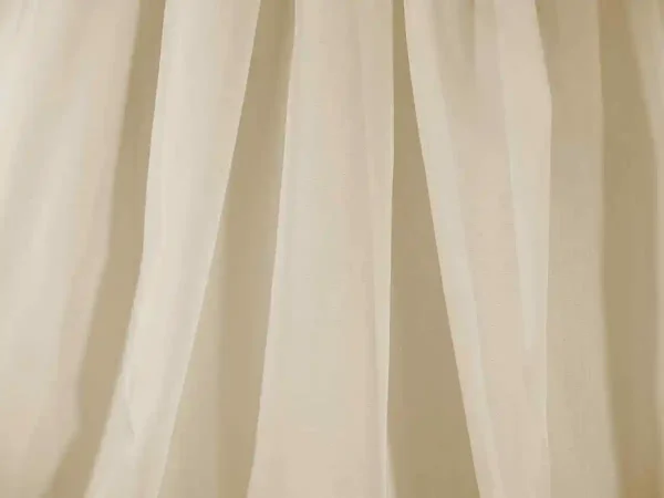 Champagne Ivory Fire Retardant Voile Fabric 300cm Wide Plain